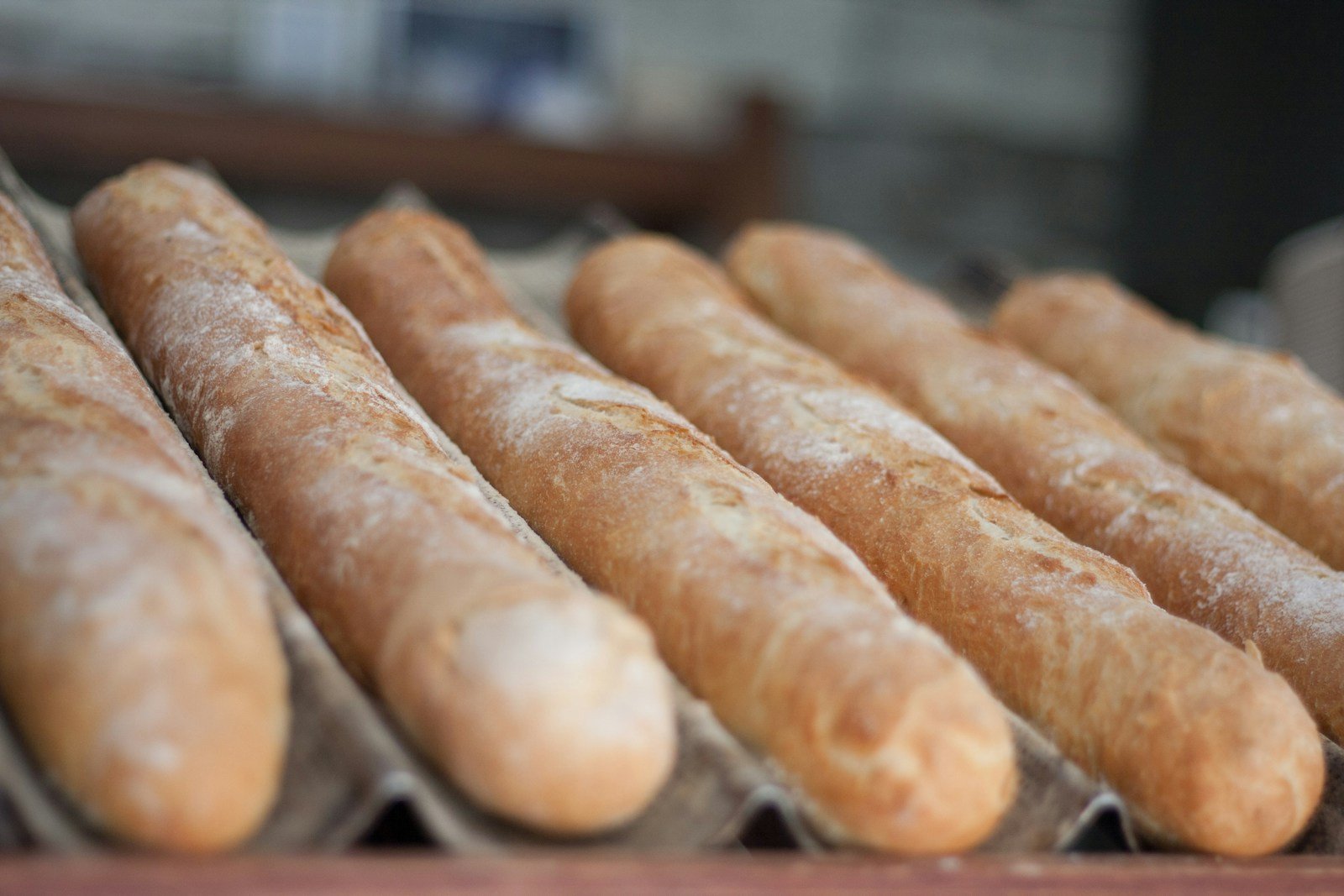 Baguette réchauffée au four après décongélation