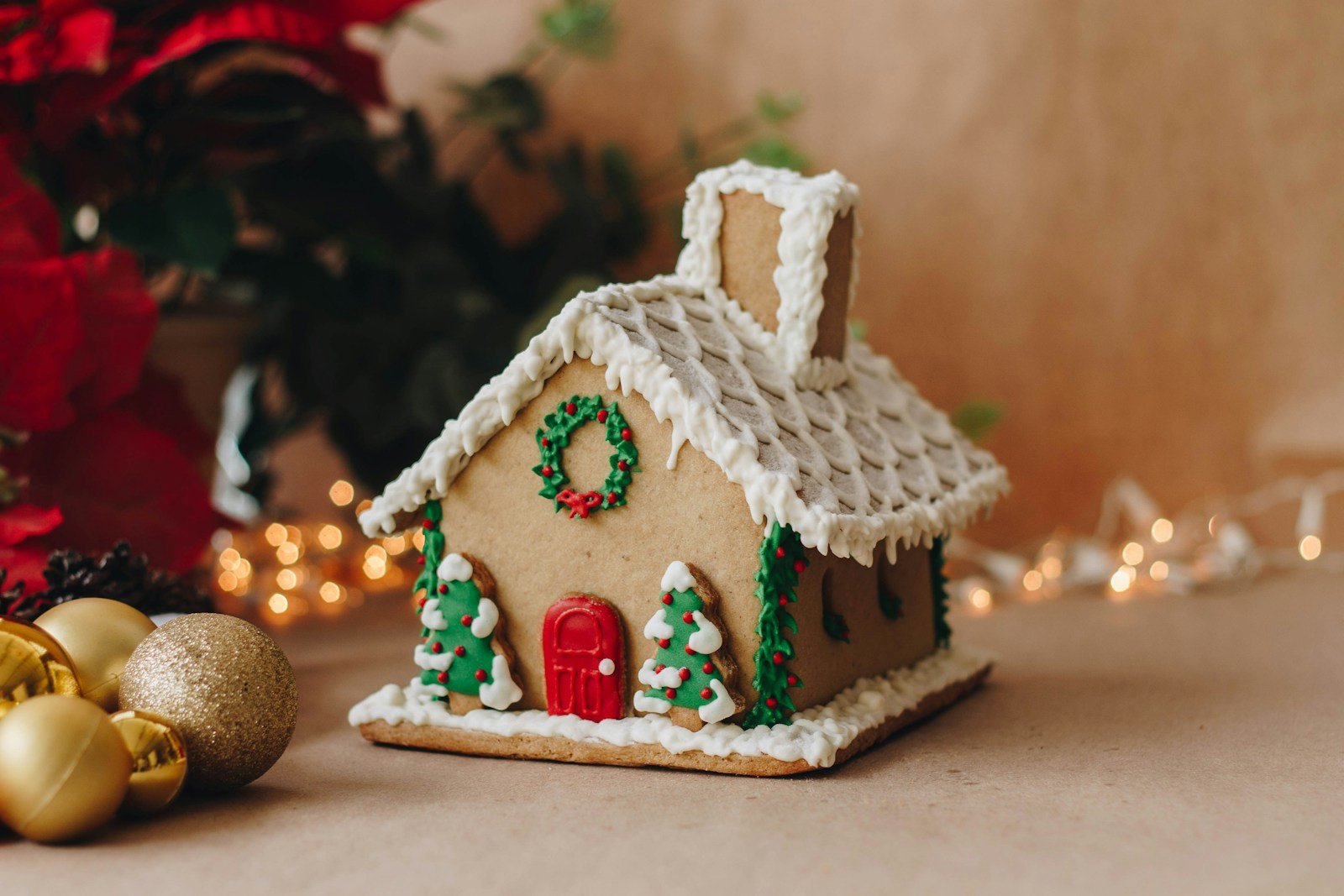 Pièces de maison en pain d'épices découpées avant cuisson